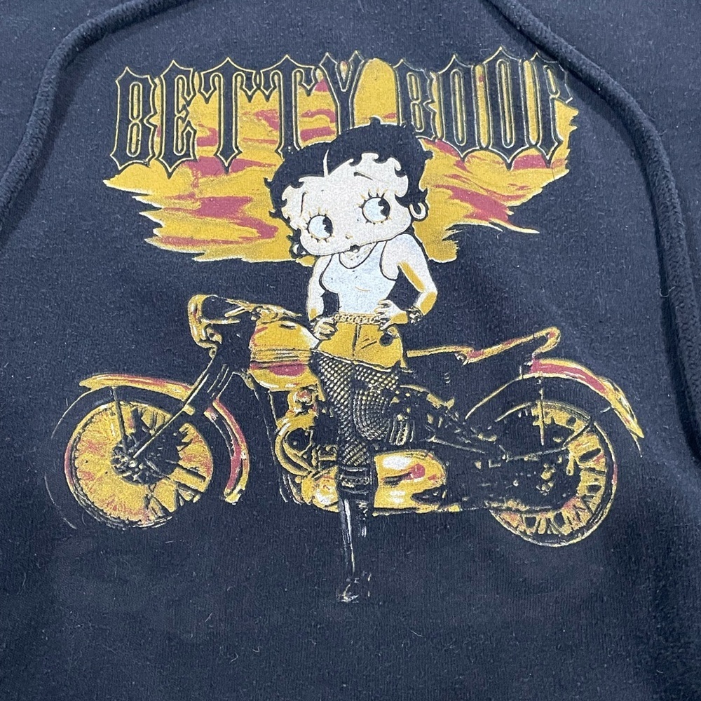 BRISCO Betty Boop Black Graphic Hoodie Size XL - Picture 2 of 5
